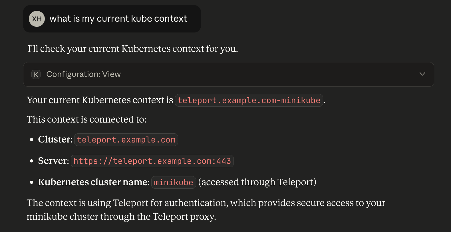 Kube usage context